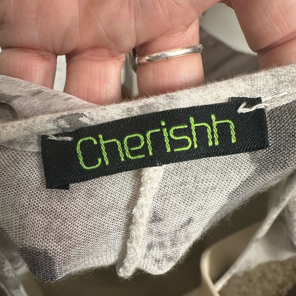 Cherishh Made in Italy Abstract Gray and Cream, Coton and Silk Fabrics Size M - Picture 2 of 9